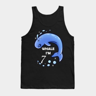 Whale I'm 7 Years Old Birthday Tank Top